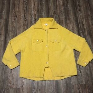 Bucketlist Frankie Shacket Women's Small Oversized Fuzzy Soft Fur Button Up Coat